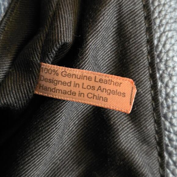 Tote LE Monde Pebbled Leather Navy Roma Cinch Bucket Shoulder Purse Gold - Picture 8 of 8